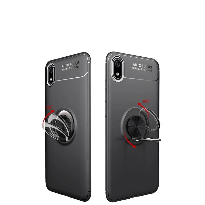 Противоударный мягкий силиконовый чехол-накладка для Xiaomi Redmi 7A с металлическим