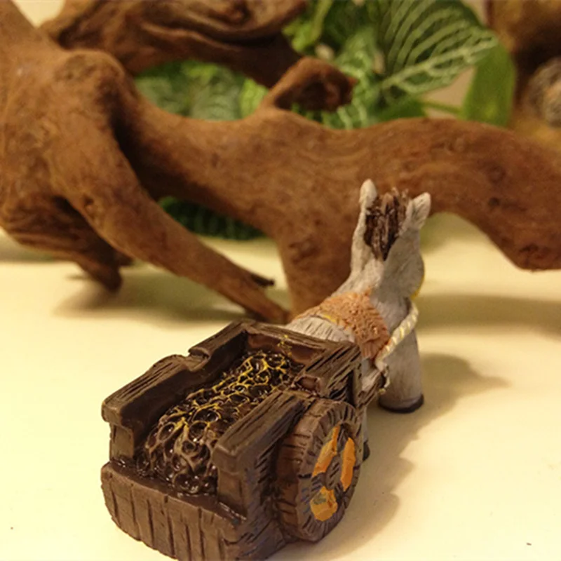 Мини Ослик Pull Stone Fantasy Miniatures суккуленты растительный Декор микро Пейзаж орнамент