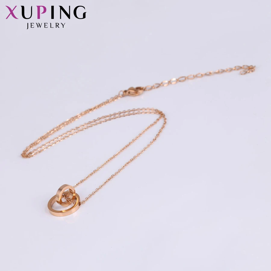 Xuping модное ожерелье для пары покрытое розовым золотом ювелирные изделия женщин