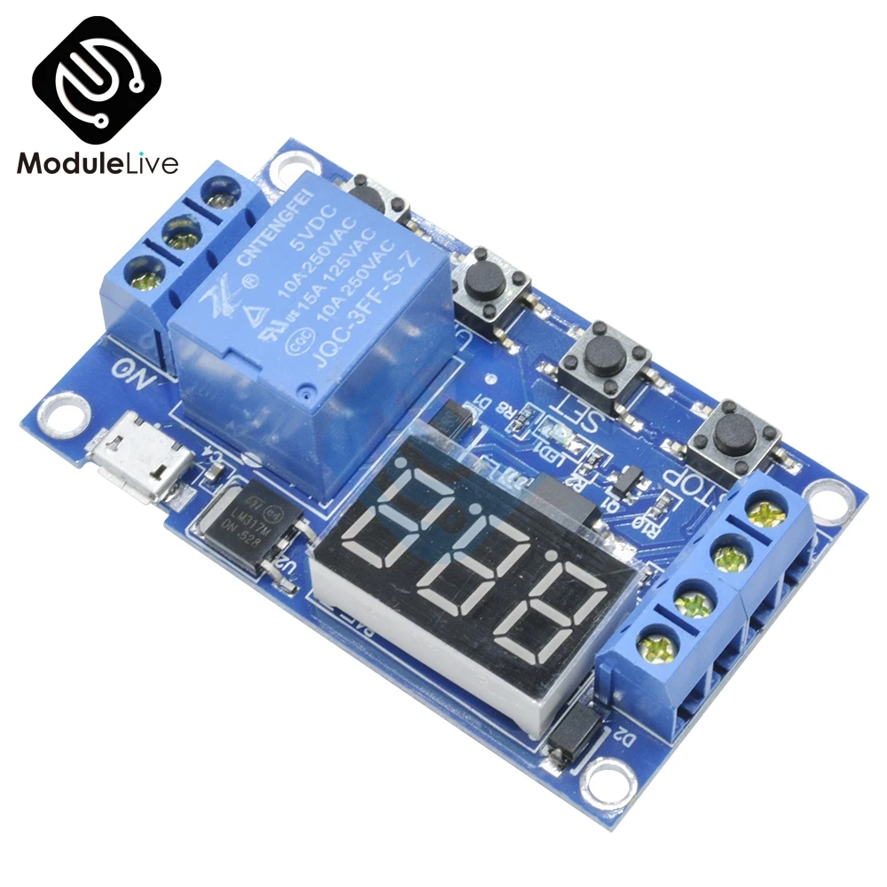 Цифровой светодиодный дисплей с микро USB 5 В|switch relay module|switch relaycycle timer |