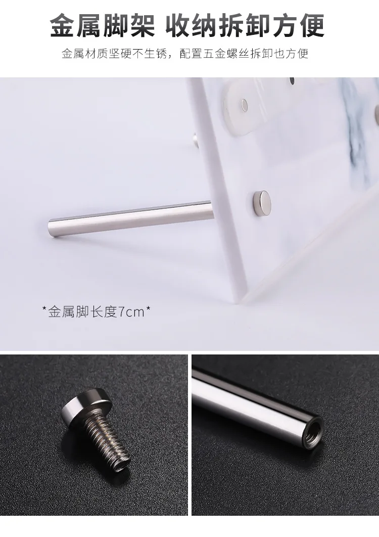 Мраморный дисплей для дизайна ногтей Магнитная демонстрационная полка