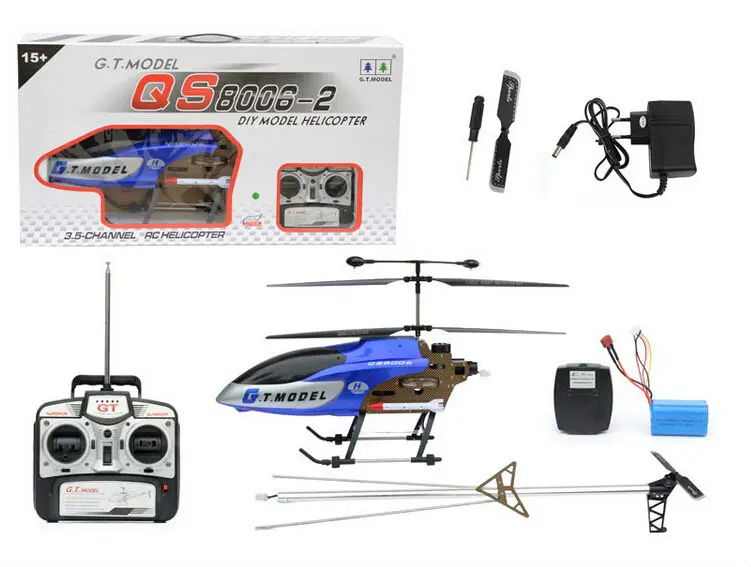 

134cm super larger professional RC Helicopter QS8006 3.5CH Gyro Metal Electric RTF 2 Speed Model with missile led lightRC drone