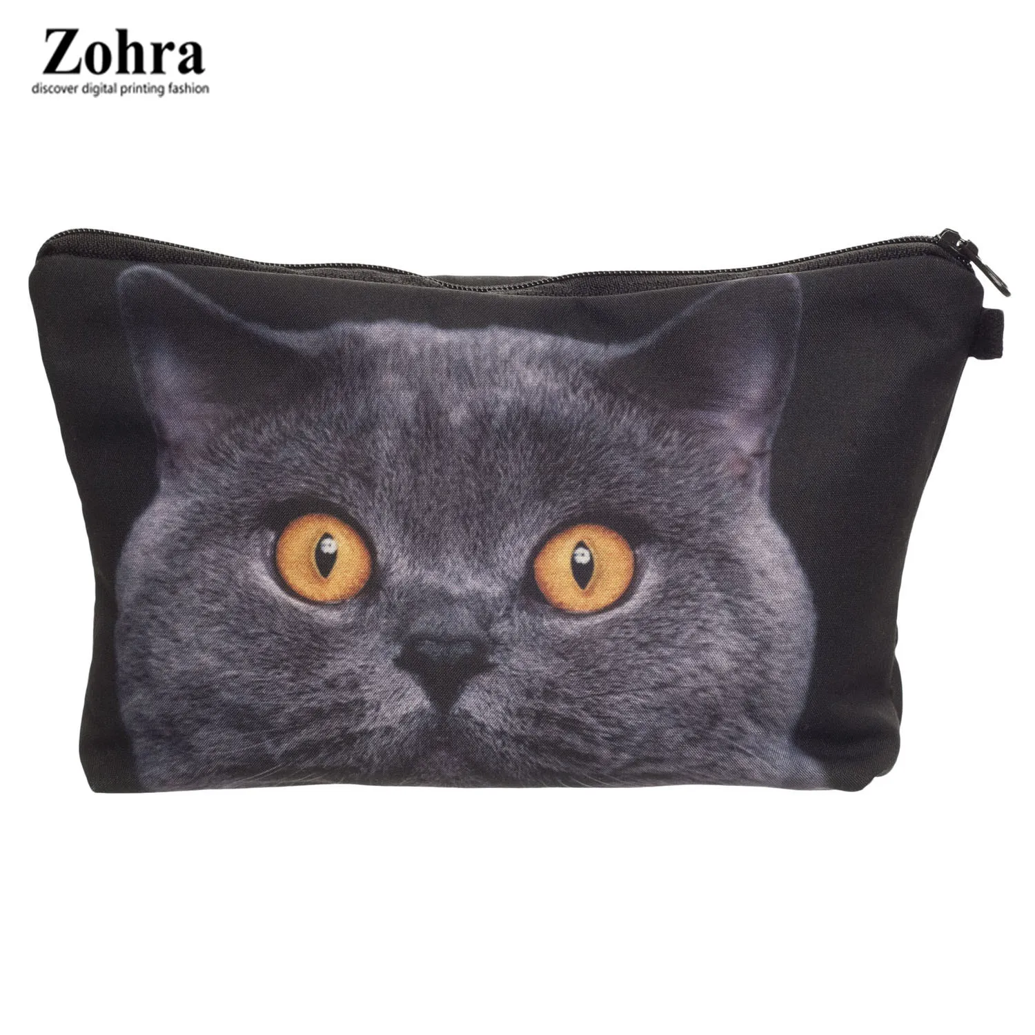 UOSC Shock blue cat сумка для макияжа с 3D принтом who cares pencil trousse de maquillage женская косметичка дорожные сумки-карандаши