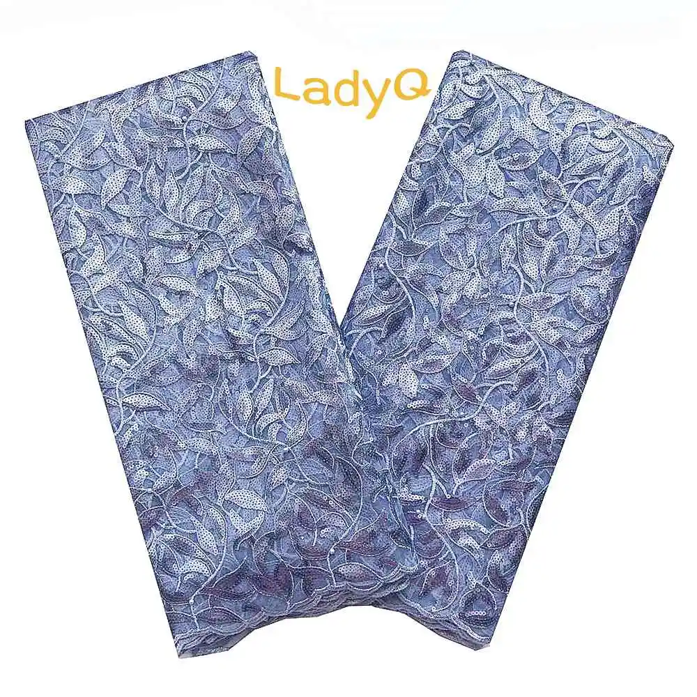 Powder Blue Блестки Детские розовые африканские тюль кружева ткань высокого качества вышивка золото французский сетка нигерийские кружева для свадебного платья - Цвет: Powder Blue