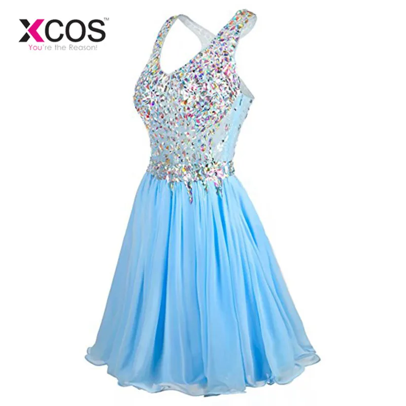 Блестящие платья со стразами для вечера встречи 2019 Холтер с Роскошные украшенные