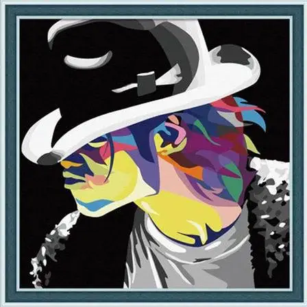 Free Shipping New DIY Acrylic paint by number 16*16 kit Impressionist Michael Jackson F019 | Дом и сад