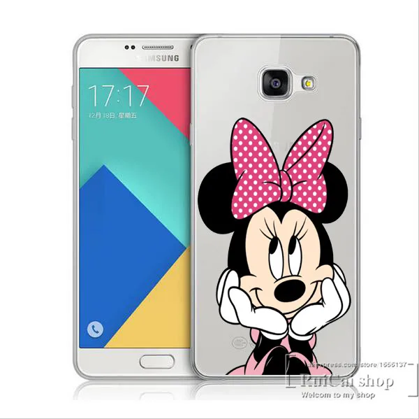 Жесткий чехол с милым мультяшным Микки Маусом для Samsung Galaxy A3 A5 A7 J1 J5 J7 2016 A310 A510 A710