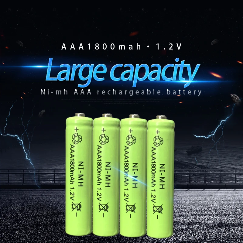 8X много Ni-MH 1800mAh AAA батареи 1,2 V AAA перезаряжаемые батареи Ni-MH батареи для камеры, игрушки и т. Д