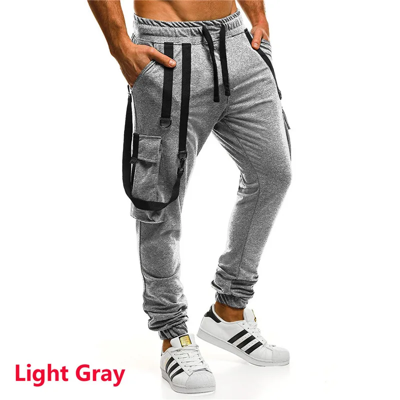 2019 New Plus Size 3XL Men Running Pants Sport Joggers Trousers Black Fitness Gym Clothing With Pockets Leisure Sweatpants | Спорт и