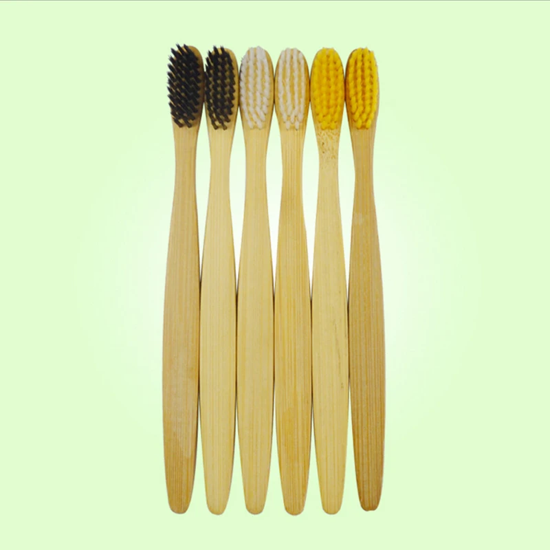 1pcs Wood Toothbrush Soft Hair Bamboo Charcoal Wooden Handle | Manual