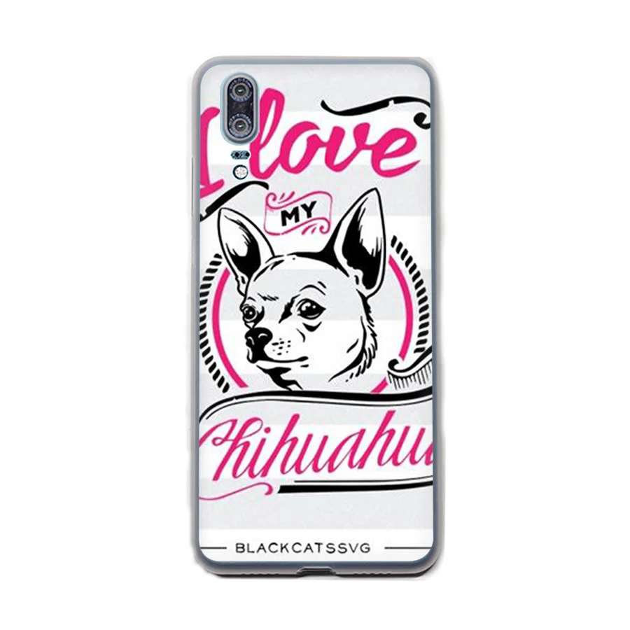 Чехол-накладка для Huawei P30 P9 P8 P10 P20 Lite Plus Pro MINI P Smart I Love My Chihuahua Dog Мопс окрашенный