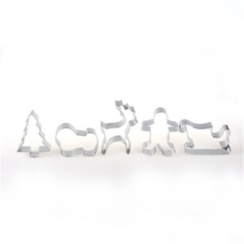 5 шт./компл. форма для выпечки из нержавеющей стали Рождественская елка Лось мусс