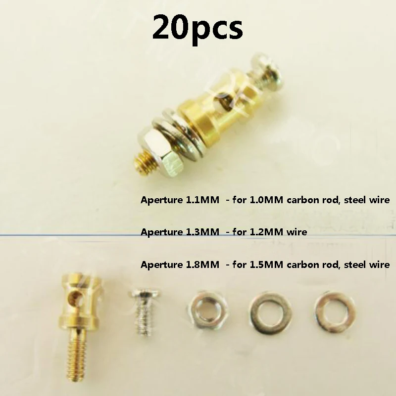 

20pcs RC Model 1.1/1.3/1.8mm Servo Pull Rod regulator Pushrod Adjuster Screw Servo Arm Horns Adjuster For 1.0/1.2/1.5 Steel Wire