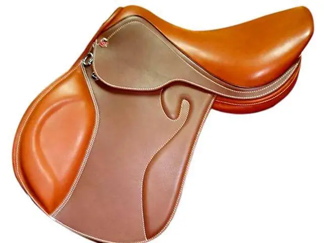 Aoud Saddlery Horse Riding Saddle Cow Leather English Saddle Synthetic Saddle Endurance Saddle Full Genuine Leather Comfortable