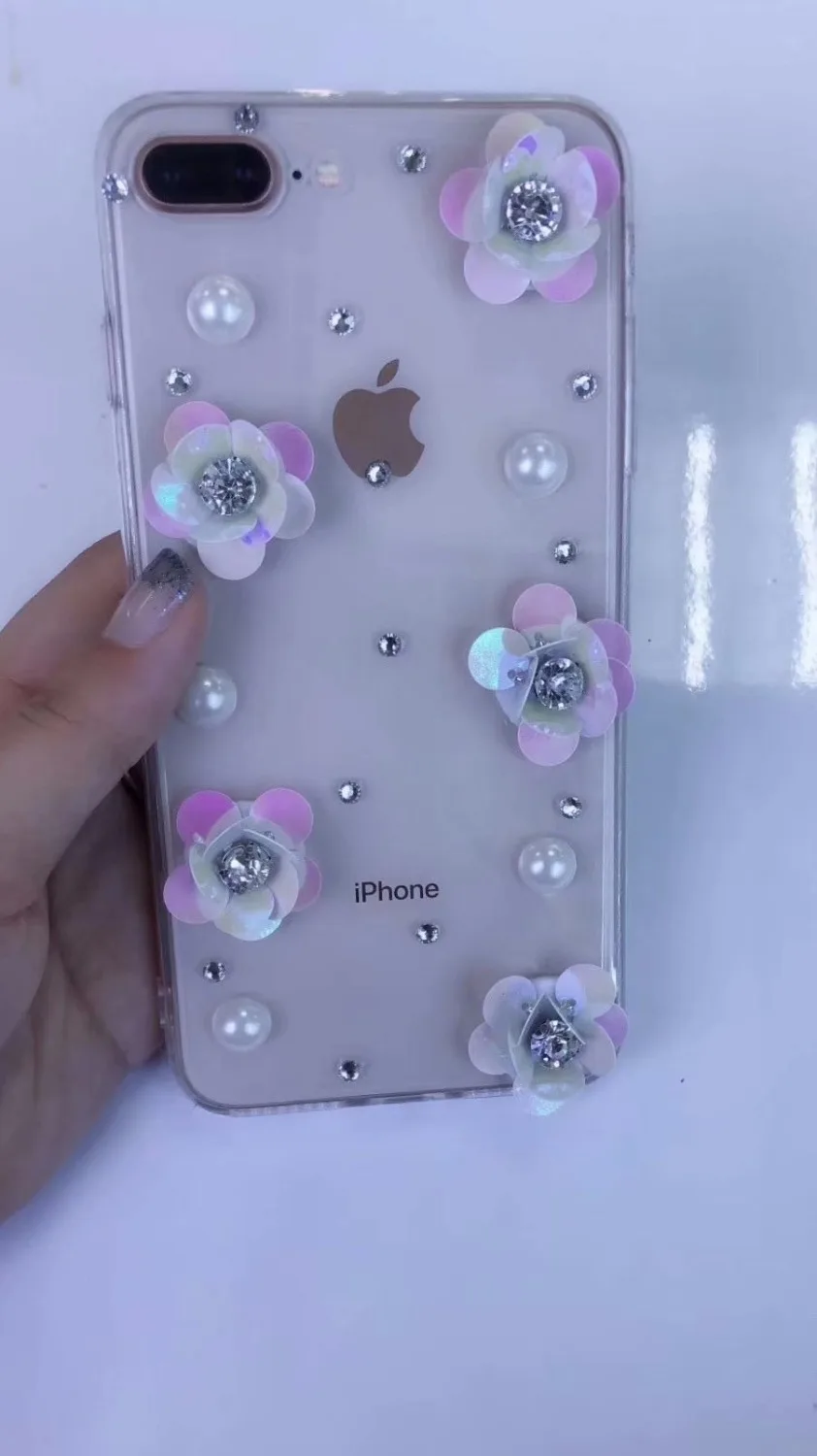 XINGDUO для iphone x 8 7 7Plus роскошный блестящий простой индивидуальный Кристальный