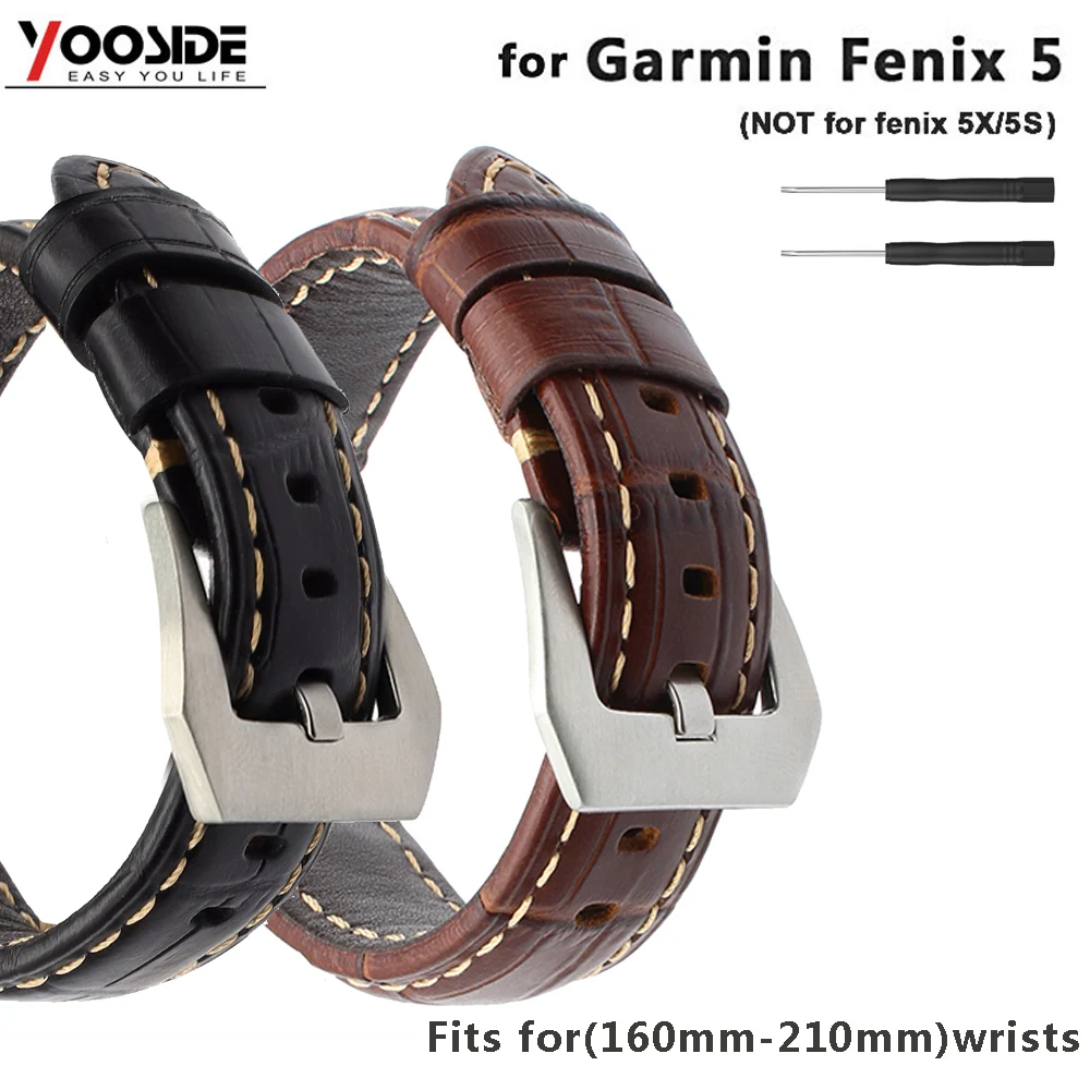 Браслет на запястье из натуральной кожи для Garmin Fenix 5/Forerunner 935 ремешок с узором