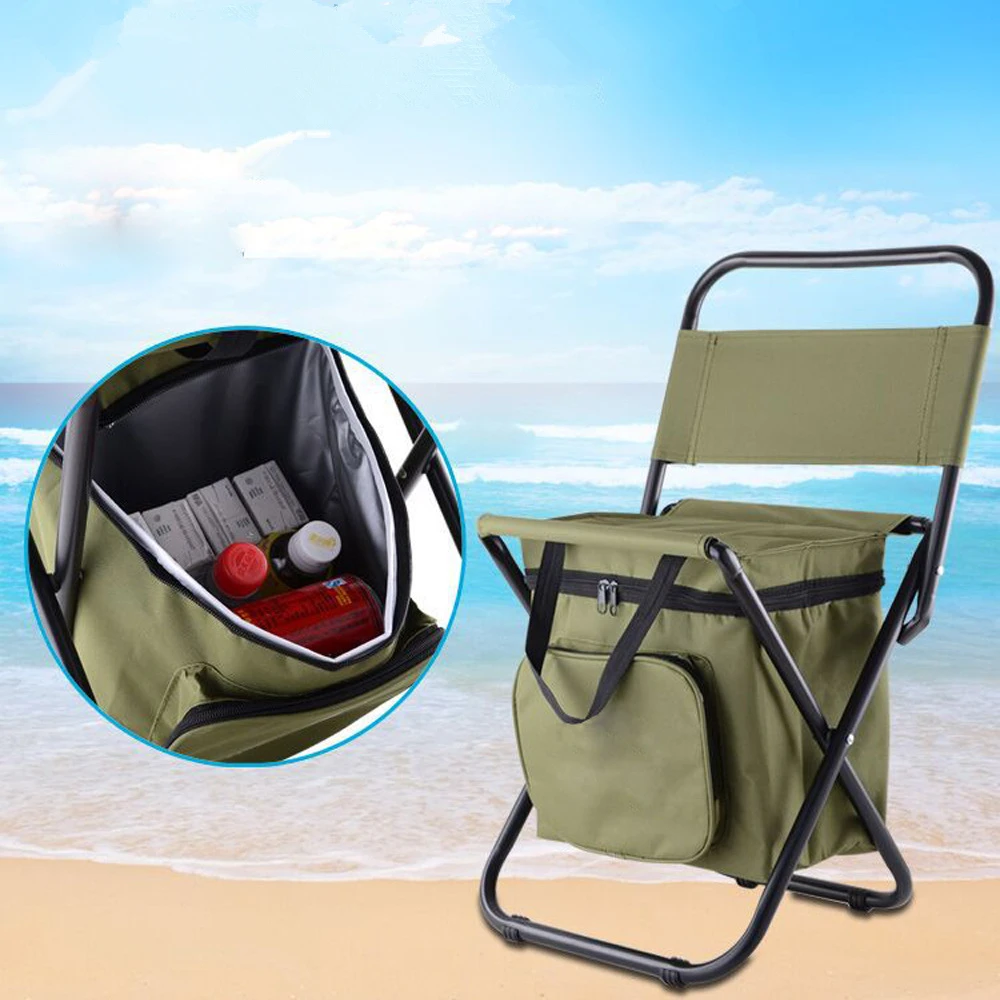 vilead folding portable camping cooler chair picnic fishing beach hiking outdoor backpack ultralight seat table camping stools free global shipping