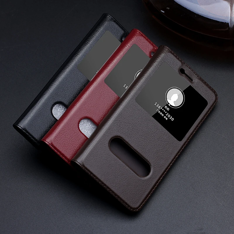 Чехол из натуральной кожи с откидной крышкой для huawei honor 8 lite чехол задней на окно