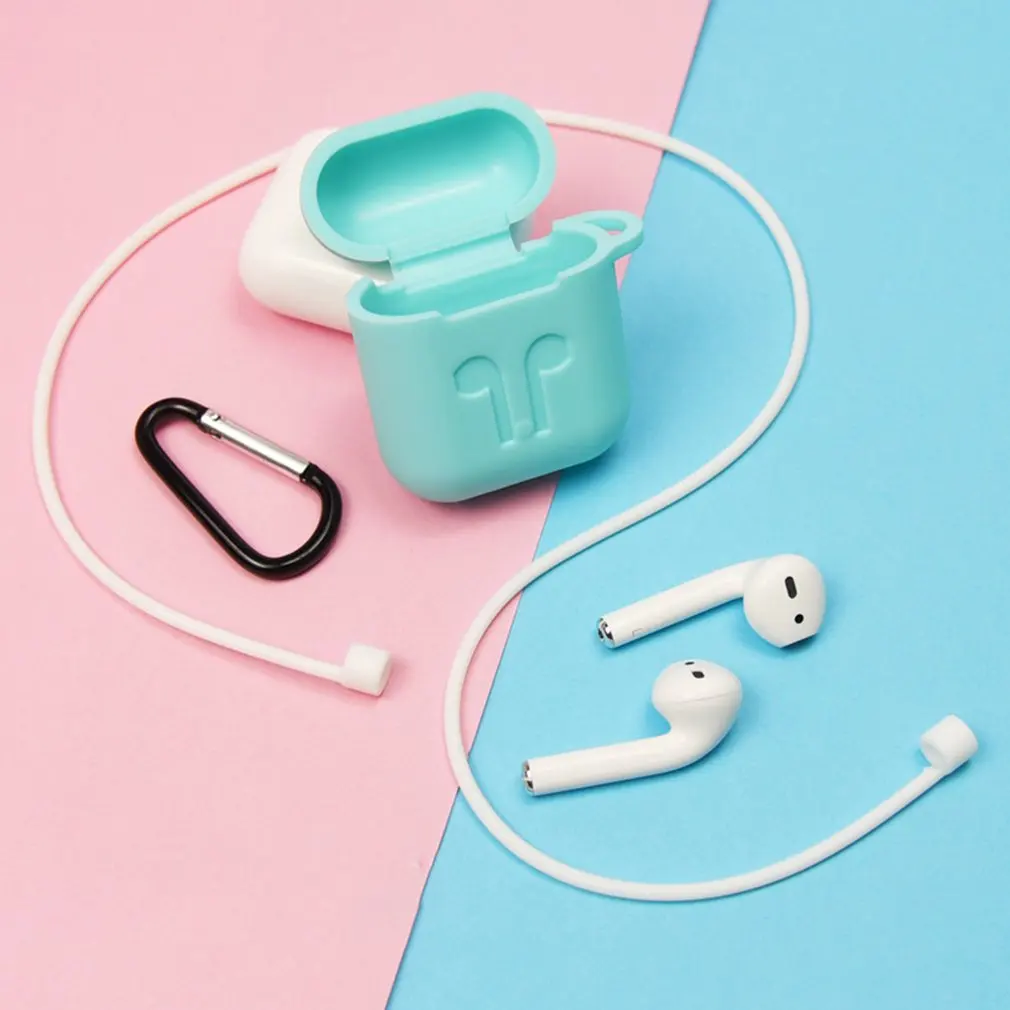 Силиконовый чехол для Airpods защитный чехол анти-потеря провода наушники ремешок держатель для Apple Air Pod беспроводная гарнитура аксессуары