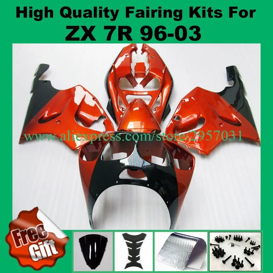 Бесплатные Винты + подарки для Kawasaki Ninja 96 03 ZX7R 97 98 99 00 01 02 ZX 7R 1996 1997 1998 2003 тела все