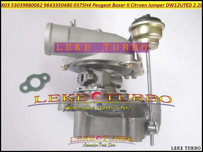 K03 62 53039880062 53039700062 9643350480 Turbo Turbocharger For Peugeot Commercial Boxer 2 Citroen Jumper 2001-10 DW12UTED 2.2L |