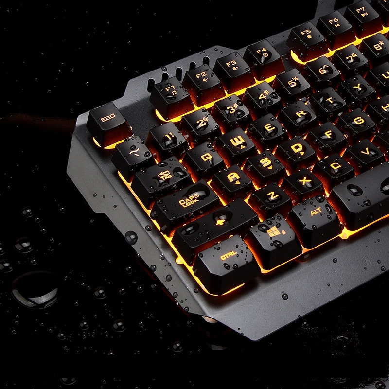 USB Проводная игровая клавиатура 104 ключей с подсветкой клавиатуры механическое