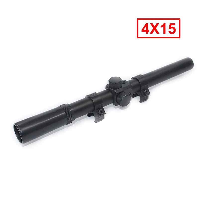 4X15 4x20 охотничьи прицелы 3-7X28 тактическая оптика рефлекторный прицел Crosshair 4X15 прицел 4X28 Воздушный пистолет прицел 3-7x20 прицелы - Цвет: 4X15