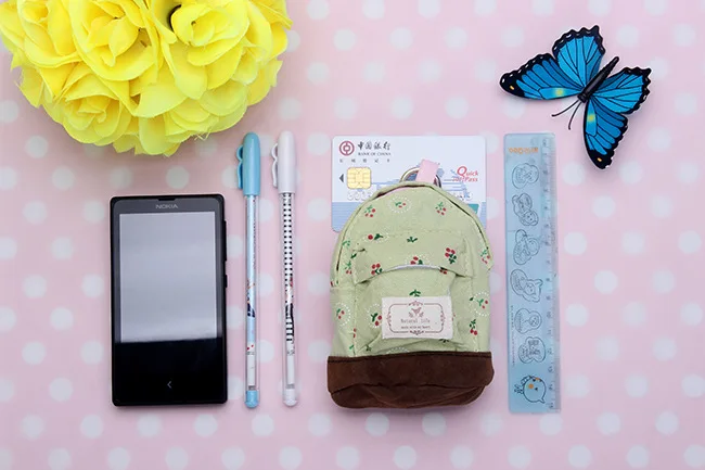 Школьная сумка с цветком модель кошелька для монет/мини креативная Холщовая