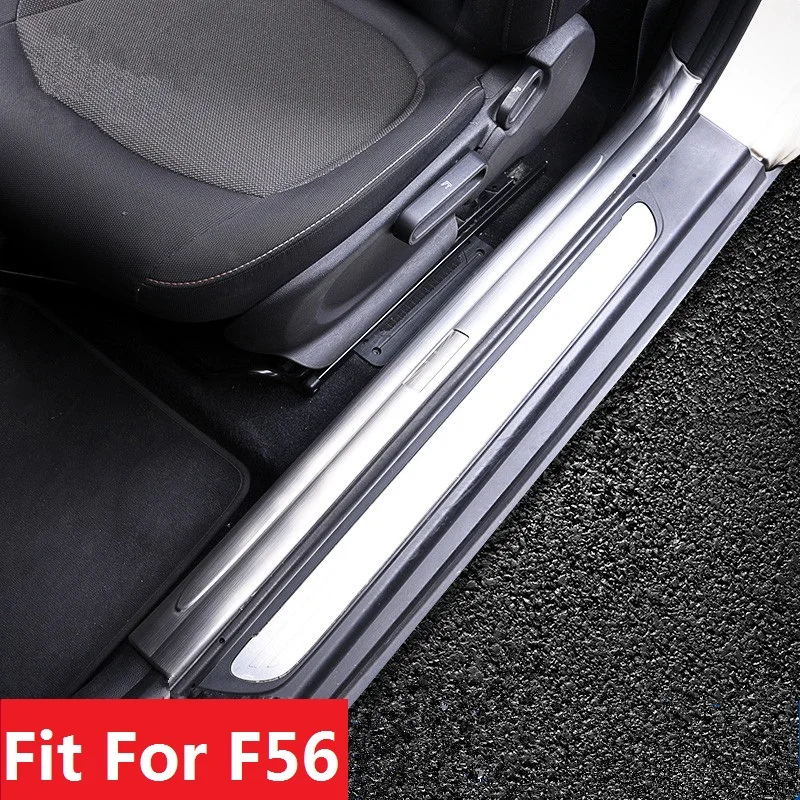 2pcs Inner Car Door Sill Trim Cover Stainless Steel Scuff Plates For Mini Cooper F56 3-doors Hatchback 2014 2015 2016 2017 2018 |