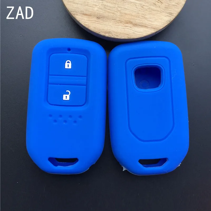 ZAD 2 кнопки силиконовый резиновый автомобильный ключ чехол держатель для honda Vezel City Civic Jazz CRV Crider HRV Fit Freed Smart key