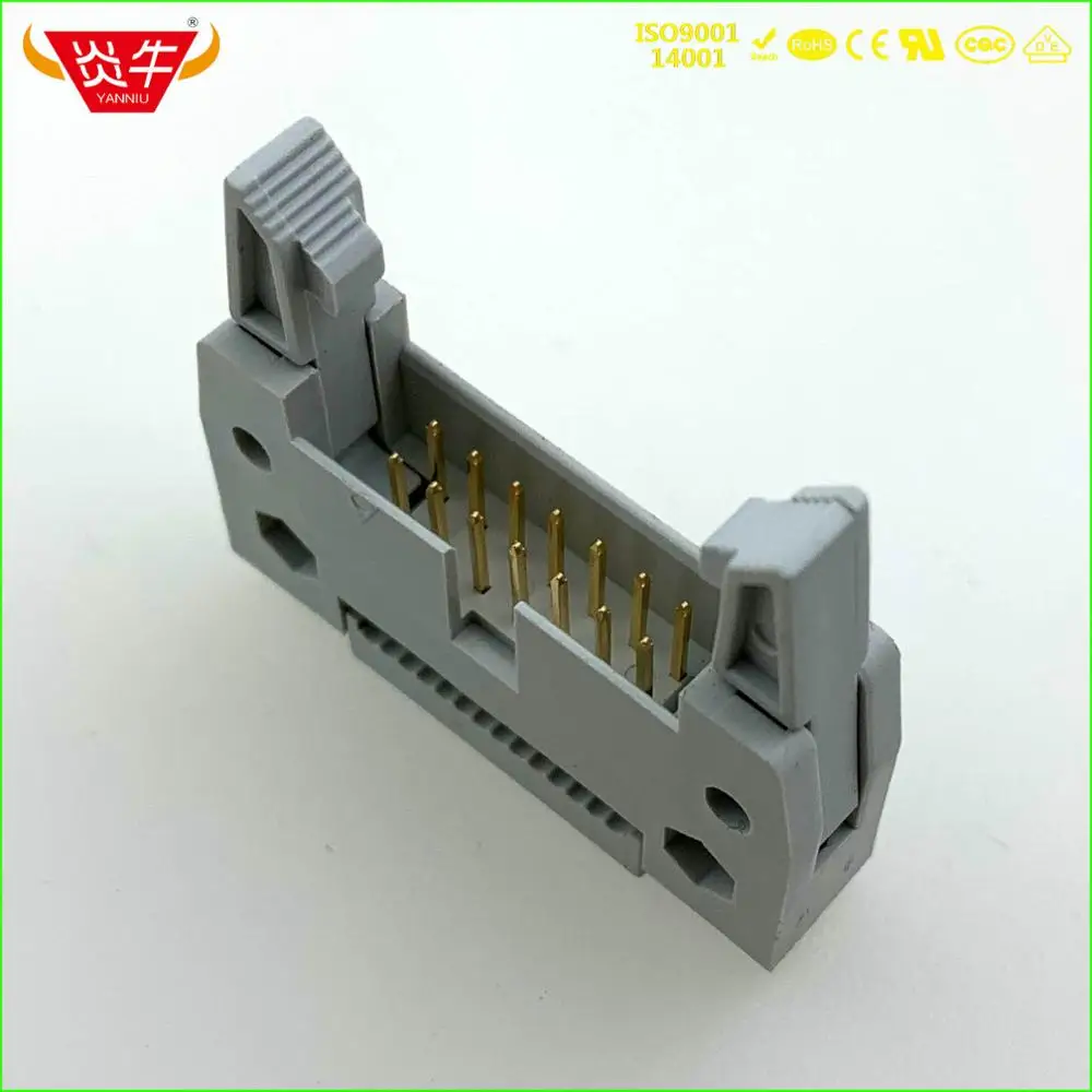 CRIMPING ROW LINE DC2-DIDC14P SOCKET BOX 2.54mm PITCH EJECTOR HEADER CONNECTOR 2*7P 14PIN CONTACT PART OF THE GOLD-PLATED YANNIU |