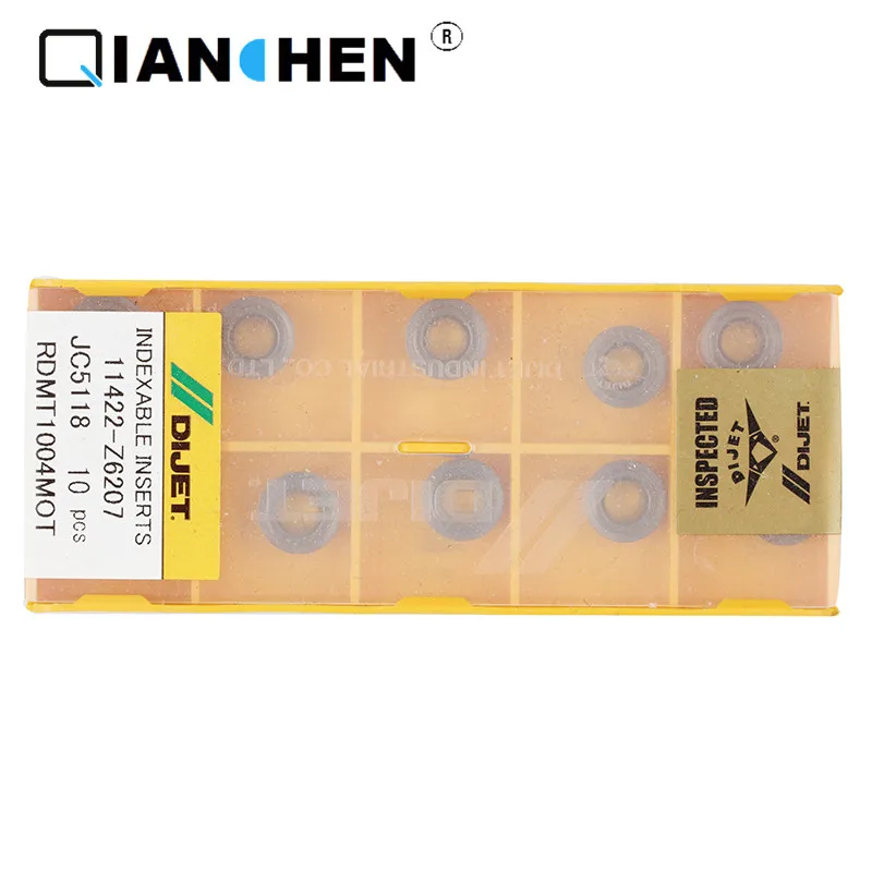 

10 шт. DIJET RDMT1004MOT JC5118 RDMT1204MOT JC5203 RDMW1004MOT DH103 RDMW1204MOT DH103 вставки с ЧПУ сделано в Японии режущий инструмент