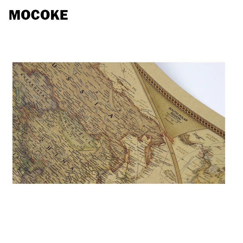 Карта мира бумажные постеры в стиле ретро винтажный стиль Ретро наклейки на