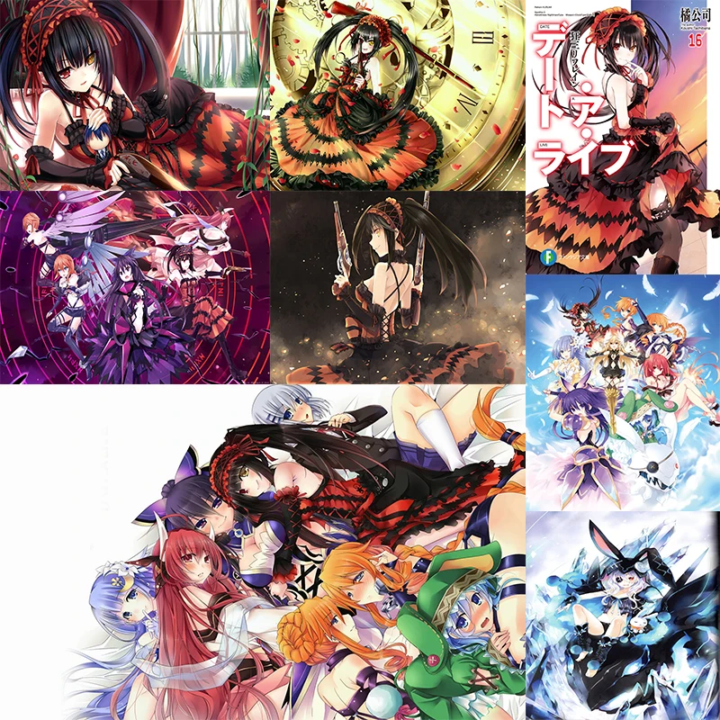 

High definition printing DATE A LIVE Poster Print Tokisaki Kurumi Sexy Anime Girl Pictures For Bedroom Living Room Decor