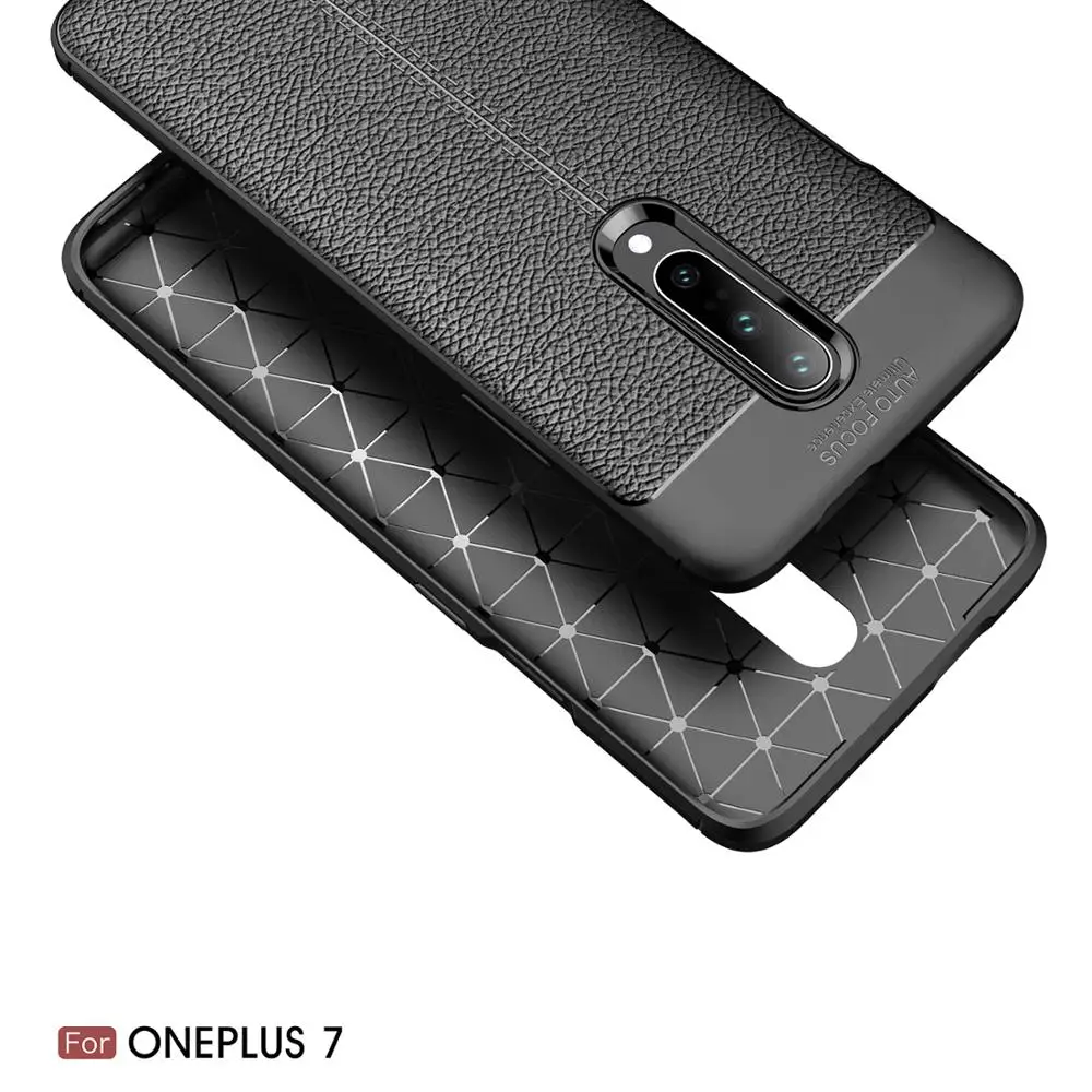 Чехол OnePlus 7 pro мягкий силиконовый чехол из ТПУ углеродного волокна для 6T телефона