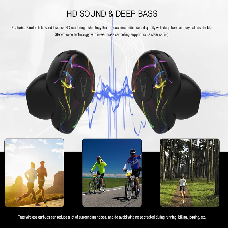 Sabbat X12 Pro Наушники вкладыши TWS Bluetooth 5 0 Беспроводной наушники стерео Hi Fi Mini 750 мА/ч