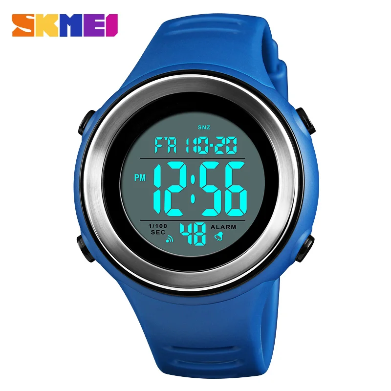 Blue Watches SKMEI Для мужчин спортивные часы светодиодный световой 50 м Водонепроницаемый цифровые часы Dual Time Синхронизации с подсветкой Водонепроницаемый часы Relogio Masculino - Цвет: Blue Watches