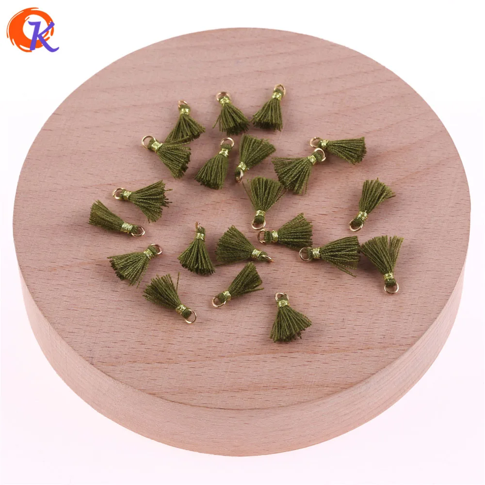 LS-1CM-44 Сердечный дизайн 20 шт./лот 1 см хлопковые кисточки/Аксессуары для ювелирных изделий/Ювелирные изделия/золотое кольцо/серьги кисточки/diy Аксессуары - Цвет: LS-1CM-44