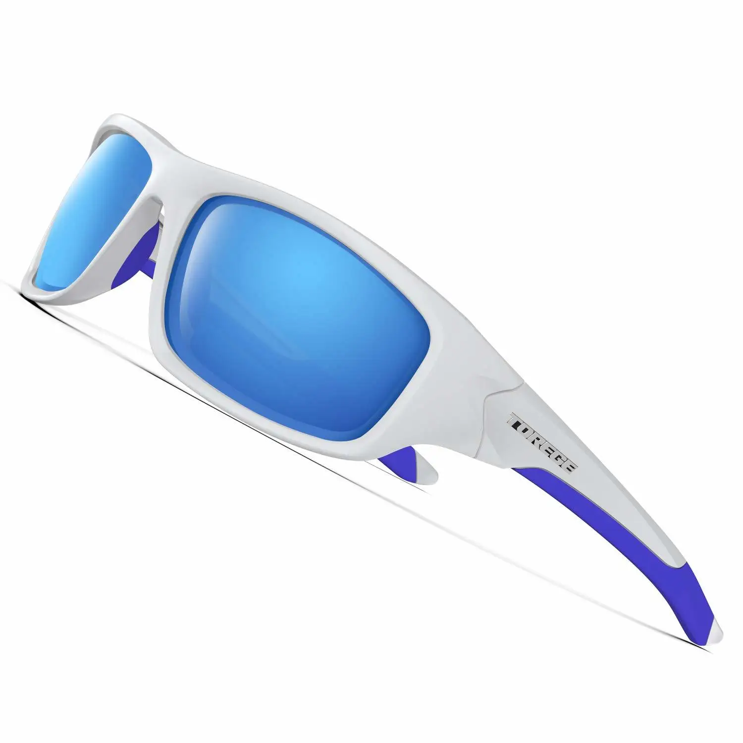 White Blue Новые Поляризованные спортивные солнцезащитные очки для мужчин и женщин, для бега, рыбалки, гольфа TR90, небьющаяся рамка TR011-Upgrade Goggle серый - Цвет линз: White Blue