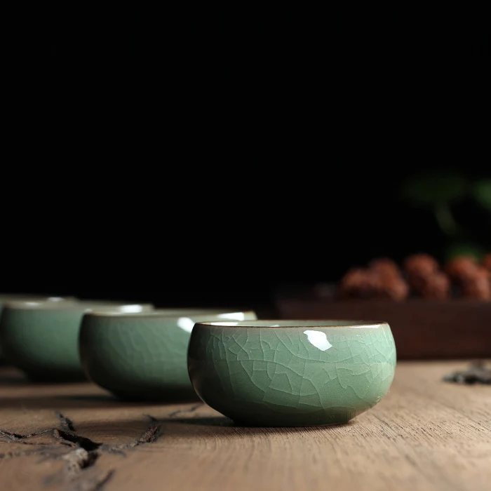 1 шт. пятицветные китайские чайные чашки Longquan Celadon чашка для чая 45 мл кофе|tea bowl|china