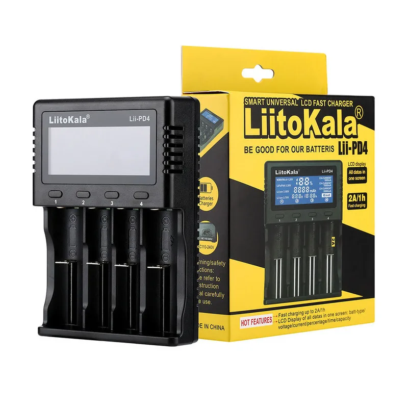Зарядное устройство LiitoKala для литиевых батарей 18650 26650 21700 3 7 В/3 2 в/1 8 В ЖК дисплей
