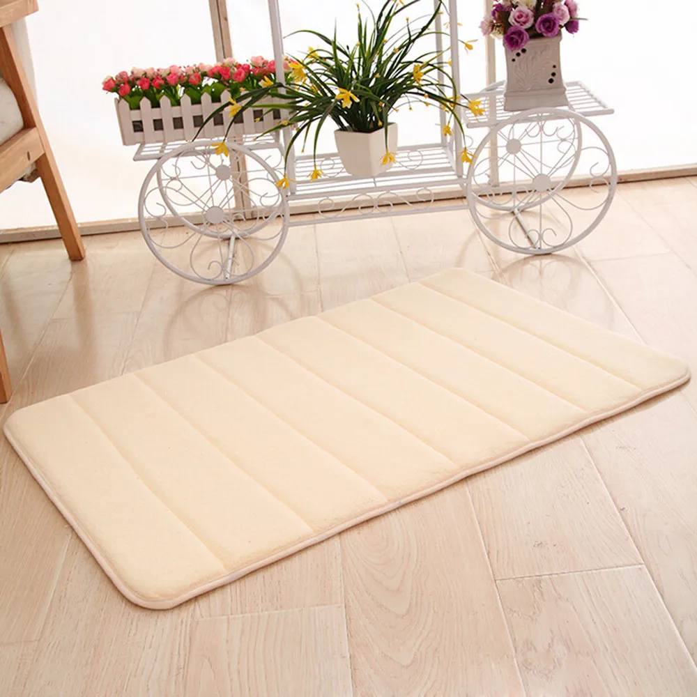 Напольный коврик для ванной из пены с эффектом памяти коралловый бархат