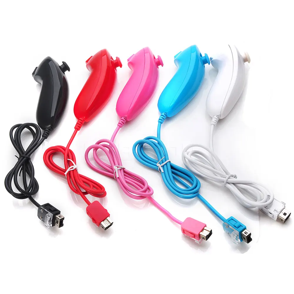 10 шт./лот Новый Многоцветный игровой контроллер Nunchuck с дистанционным управлением