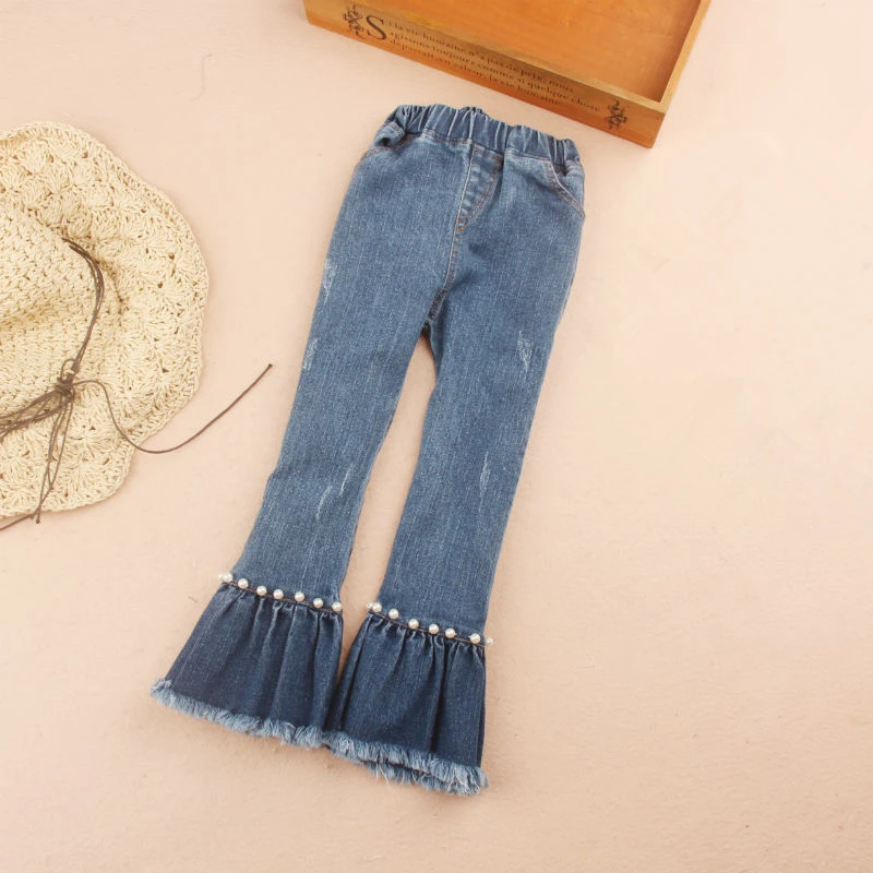 Весенне осенние джинсы для девочек Джинсовые брюки Детская одежда Одежда детей