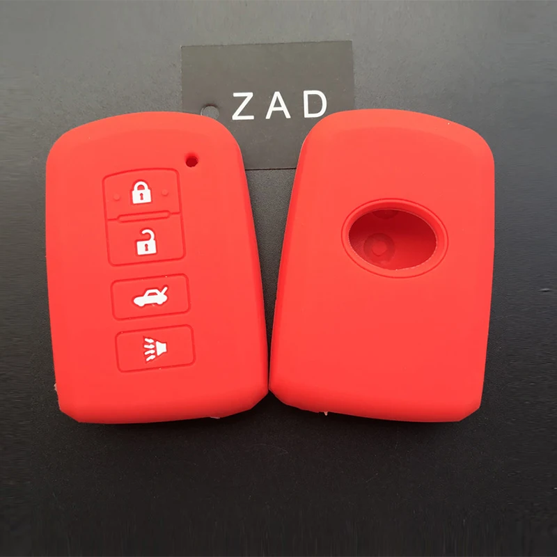 ZAD силиконовый чехол для автомобильного ключа FOB Toyota Camry RAV4 4 кнопки Smart Remote Car Key Jacket