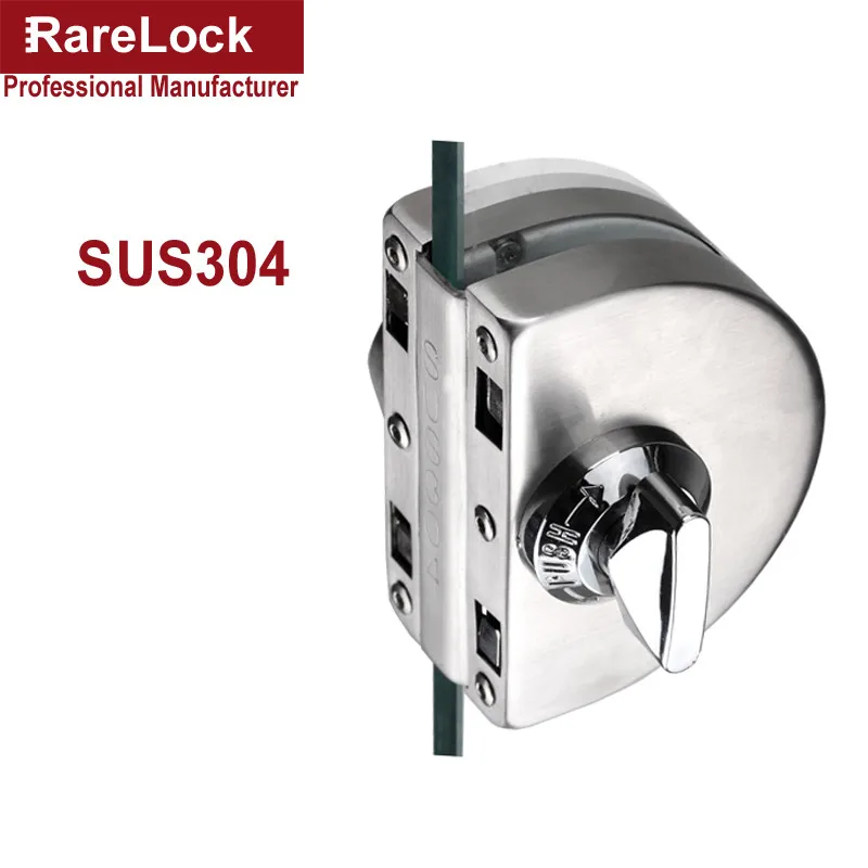 Rarelock раздвижные двери замок SUS304 для стеклянной офисной двери ванной комнаты балкона женское платье магазин домашней безопасности Оборудование DIY MMS487 ii