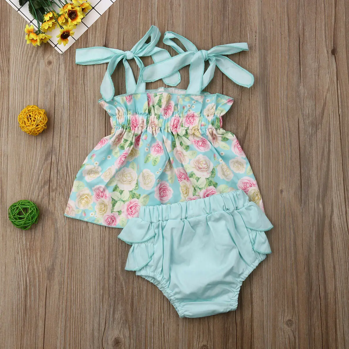 

pudcoco Girls Clothing 2019 Sets New Summer Kid Clothes Set Floral Children Clothing Toddler Girl Tops+Shorts Children Set