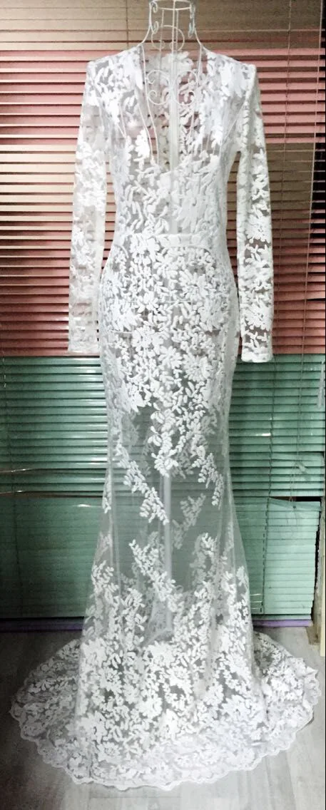 Вечернее длинное кружевное платье для женщин, рыбий Тай макси Vestidos De Festa, длинное платье, сексуальное платье с глубоким v-образным вырезом, облегающее платье для женщин