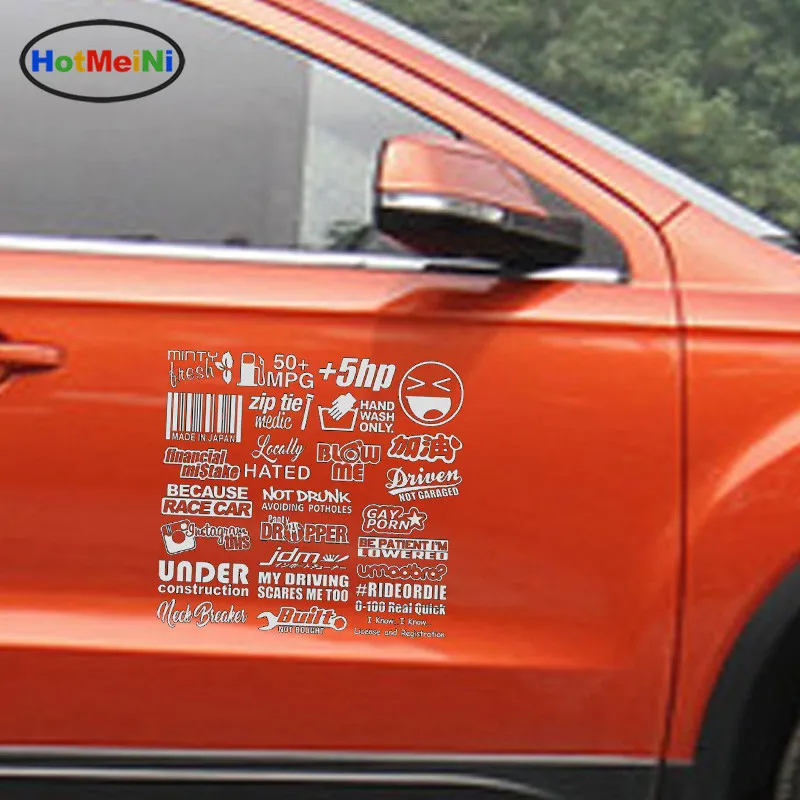 HotMeiNi JDM наклейка для автомобиля набор виниловая 28 шт/уп евро Забавный дрейф Boost