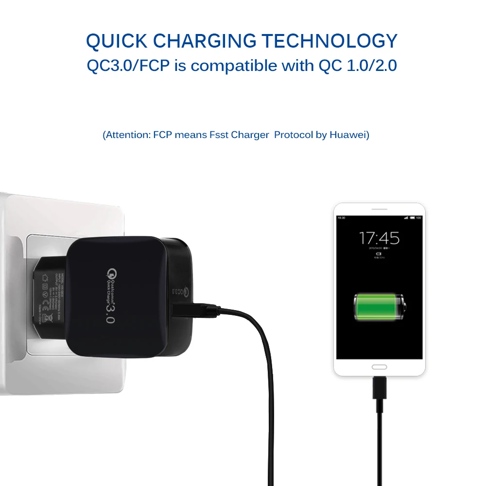 20 шт. зарядное устройство для телефона QC3.0 3 0 Быстрая зарядка USB путешествий США ЕС
